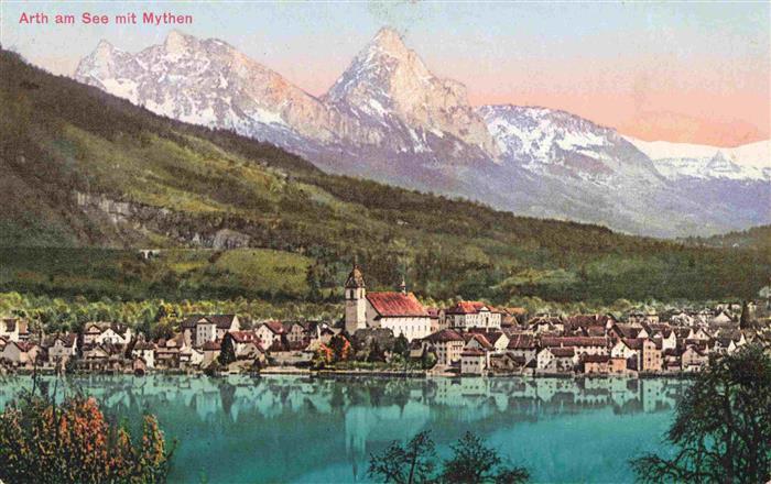 Arth  SZ Panorama mit Blick gegen die Mythen