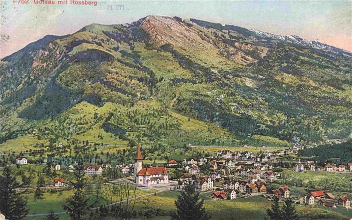Goldau Arth SZ Panorama Blick gegen Rossberg