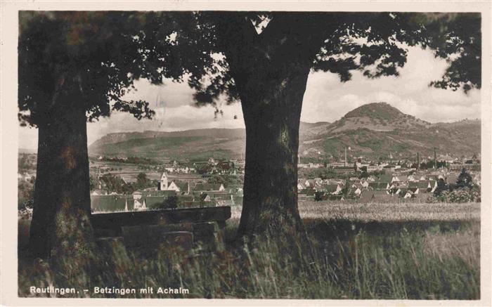 Betzingen Reutlingen Panorama Blick gegen Achalm