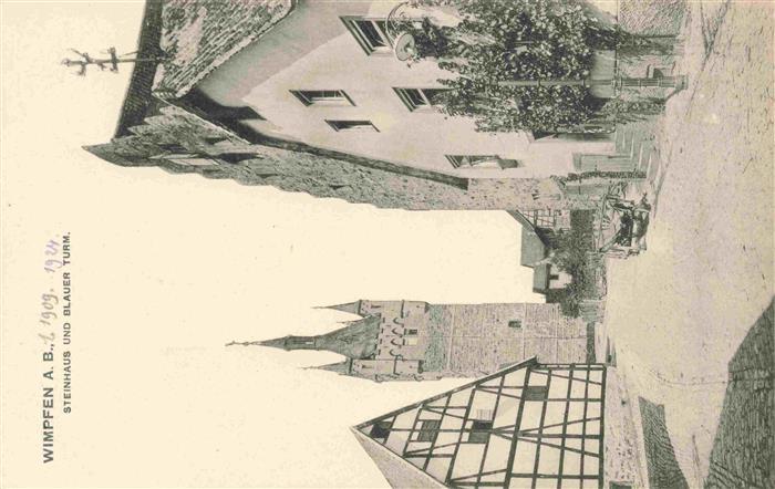 Wimpfen Bad Wimpfen Neckar Steinhaus und Baluer Turm