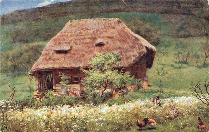 Schwarzwald Region Alte Muehle im Schwarzwald Hoffmann Schwarzwaldserie IV Blatt