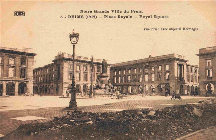 REIMS 51 Place Royale Truemmer 1. Weltkrieg