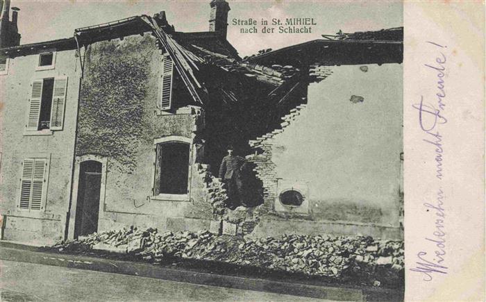 St Mihiel 55 Meuse Strasse nach der Schlacht Truemmer 1. Weltkrieg