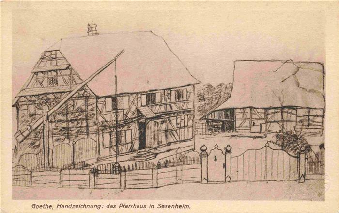 Sesenheim Sessenheim 67 Bas-Rhin Goethe Pfarrhaus Aus dem Goethehaus in