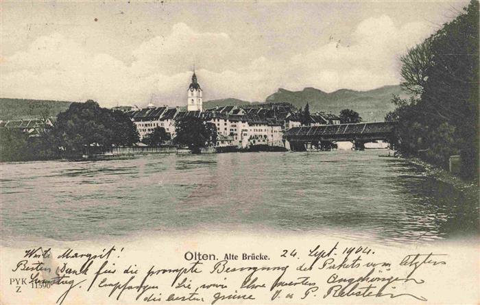 Olten SO Partie an der Aare Alte Bruecke