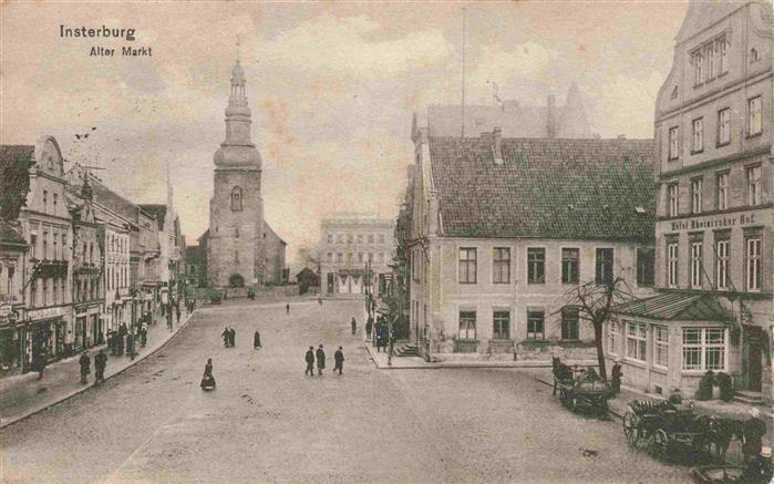 INSTERBURG Tschernjachowsk Kaliningrad RU Alter Markt Kirche Feldpost