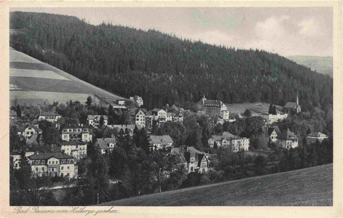 Bad Reinerz Duszniki-Zdroj PL vom Hutberge gesehen