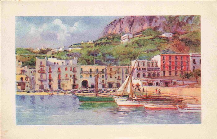 CAPRI Golfo di Napoli Campania IT Marina grande Kuenstlerkarte