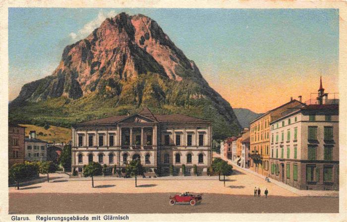 GLARUS Glaris GL Regierungsgebaeude mit Glaernisch
