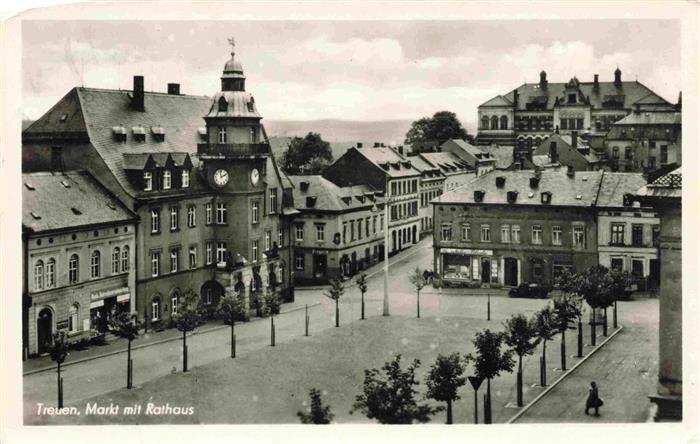 Treuen Vogtland Sachsen Markt mit Rathaus