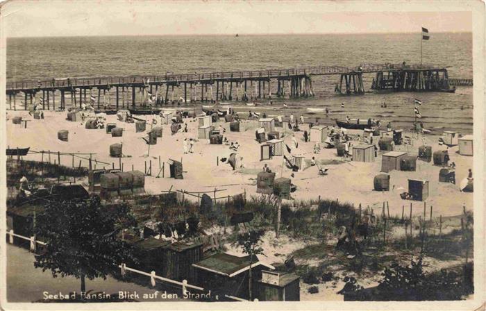 BANSIN Ostseebad Heringsdorf Blick auf den Strand