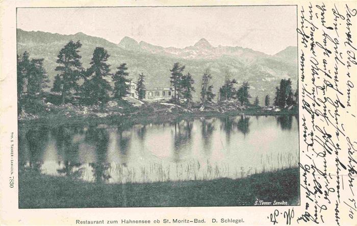 St Moritz SANKT MORITZ GR Restaurant zum Hahnensee