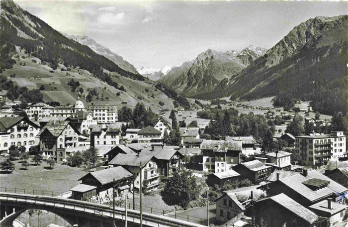 Klosters-Serneus GR Panorama mit Silvrettagruppe