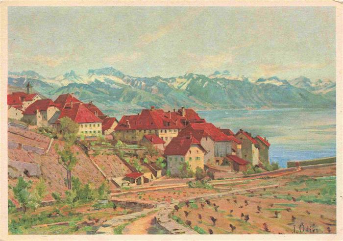 Rivaz VD Panorama Pro Infirmis Kuenstlerkarte Jacques Odier