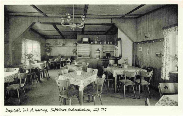 Eschershausen Holzminden Bergstuebl Gastraum Geburtsstadt des Dichters Wilhelm R