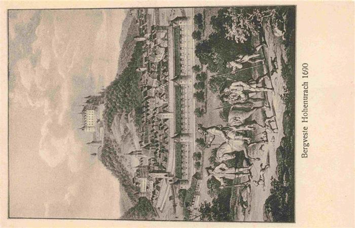 Bad Urach Bergveste Hohenurach 1690 Kuenstlerkarte