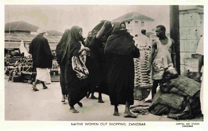 Zanzibar Sansibar Tanzania Native women out shopping