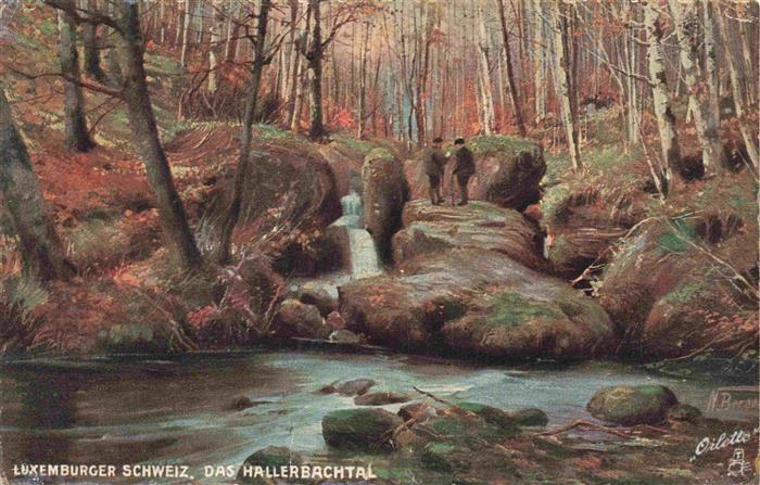 Haller Luxembourg Hallerbachtal Luxemburger Schweiz Tucks Postkarte Oilette Kuen