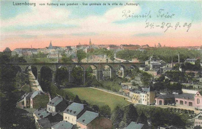 LUXEMBOURG Luxemburg vom Kuhberg aus gesehen Vue générale de la ville du Kuhber