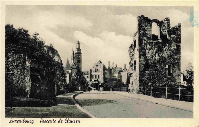 LUXEMBOURG Luxemburg Descente de Clausen Ruines