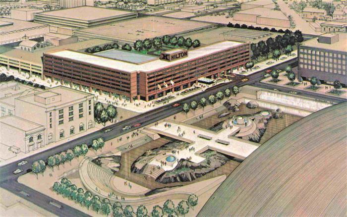 NIAGARA FALLS New York USA Niagara Hilton Hotel Illustration