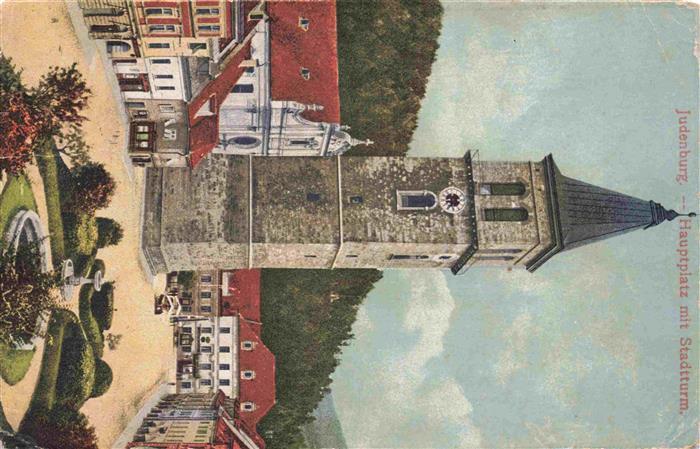 Judenburg Steiermark AT Hauptplatz mit Stadtturm
