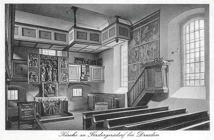 Foerdergersdorf Tharandt Sachsen Kirche Innenansicht