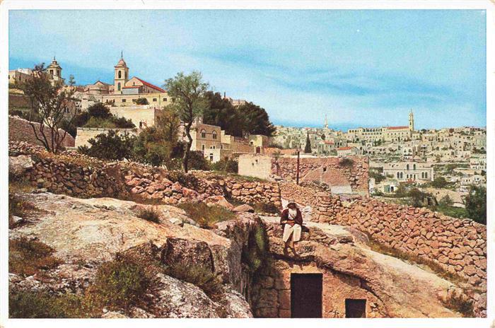 Bethlehem Yerushalayim Israel Panorama with Church of the Nativity on the left