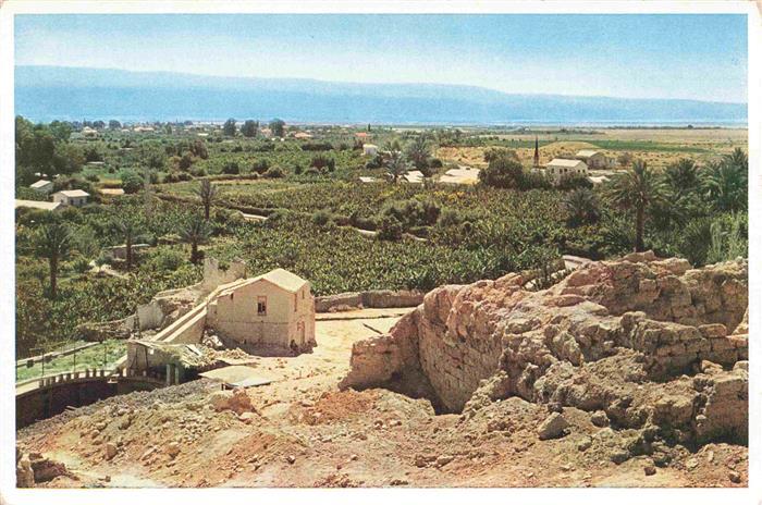 Jericho Israel Elisha's Spring Ruins of ancient Jericho Dead Sea Mountains of M