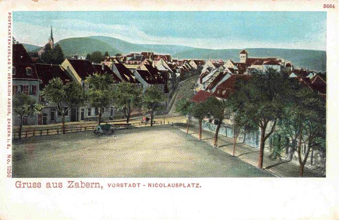 Zabern Saverne 67 Bas-Rhin Alsace Vorstadt Nicolausplatz