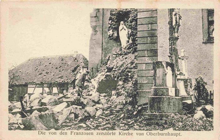 Oberburnhaupt Burnhaupt-le-Haut 68 Haut- Von Franzosen zerstörte Kirche