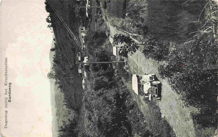 Bandoeng Indonesia Dagoweg nabij het Krachtstation