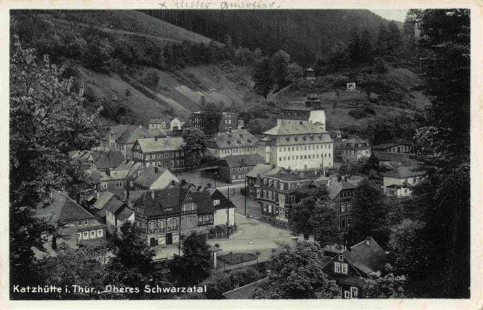 Katzhuette Thueringen Oberes Schwarzatal Panorama