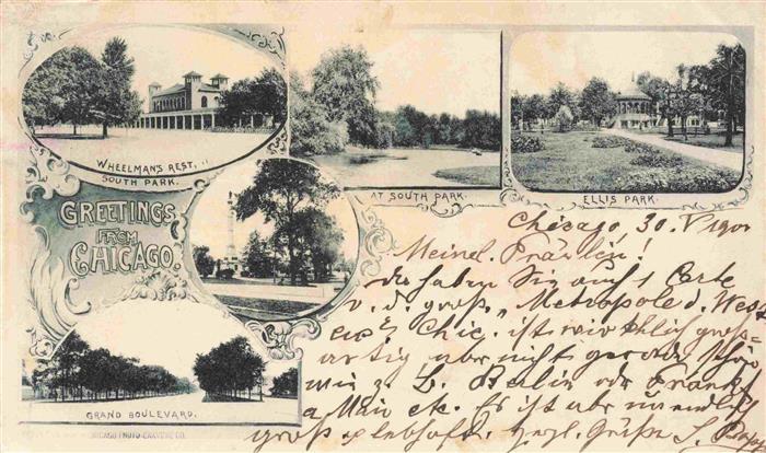 CHICAGO  Illinois USA Wheelmans Rest South Park Ellis Park Grand Boulevard