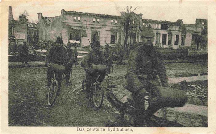 Eydtkuhnen Ostpreussen Tschernyschewskoje Kaliningrad RU Im WK1 Zerstoertes Dorf