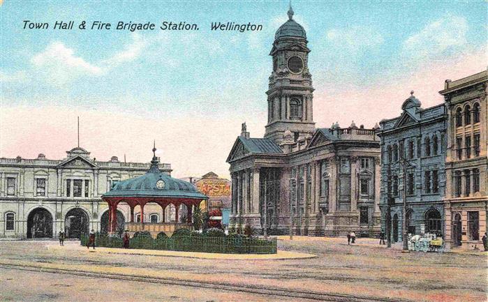 Wellington  NZ Town Hall and Fire Brigade Station