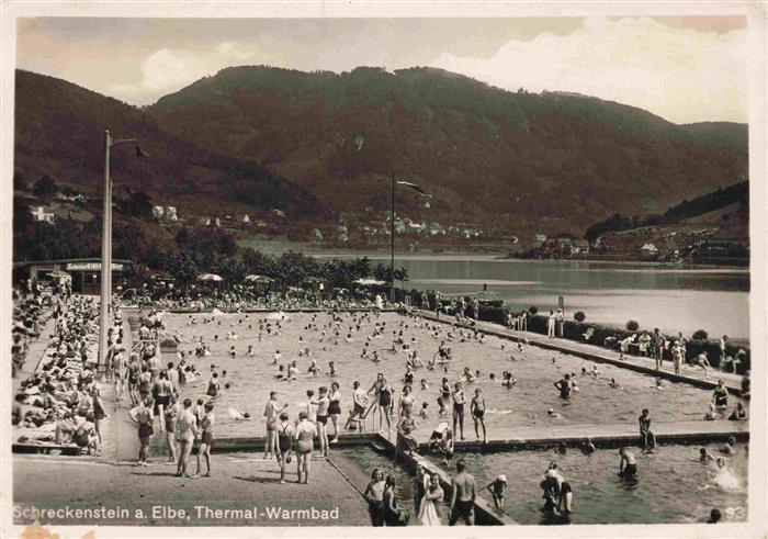 Schreckenstein Burg Strekov Usti nad Labem Aussig CZ Thermal Warmbad