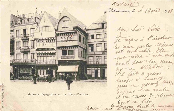 VALENCIENNES 59 Nord Maisons Espagnoles sur la Place d'Armes