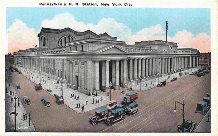 NEW YORK City USA Pennsylvania Station Illustration