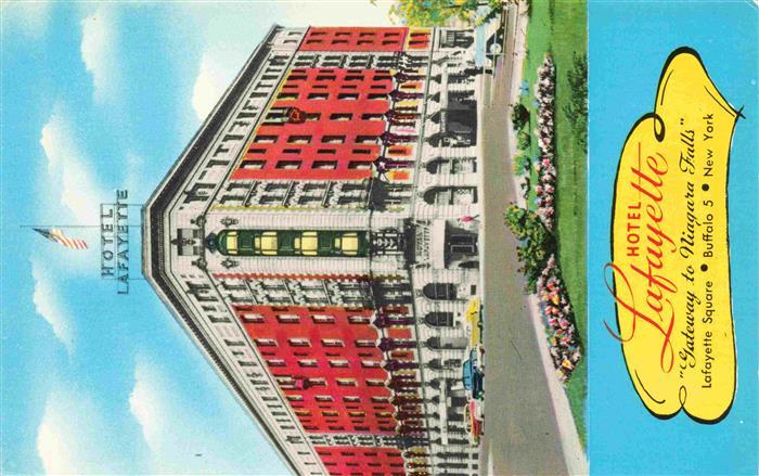 Buffalo New York USA Hotel Lafayette Illustration