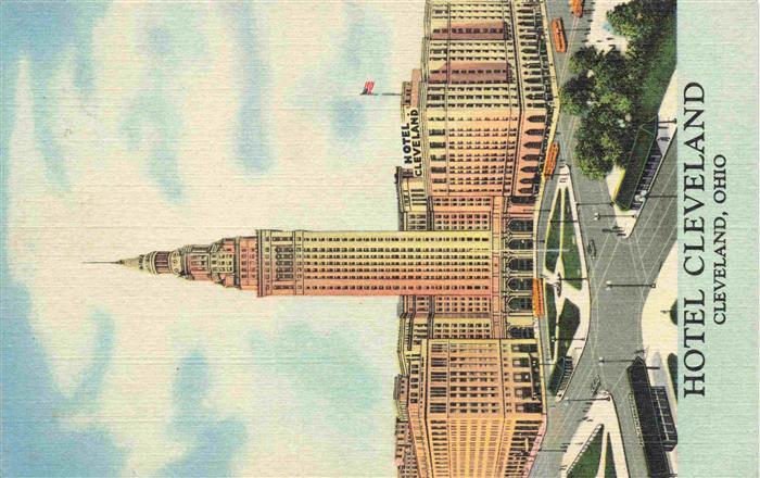 Cleveland Ohio USA Hotel Cleveland Illustration