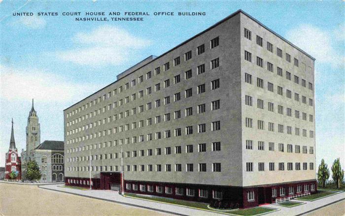 Nashville Tennessee United States Court House and Federal Office Building Illust