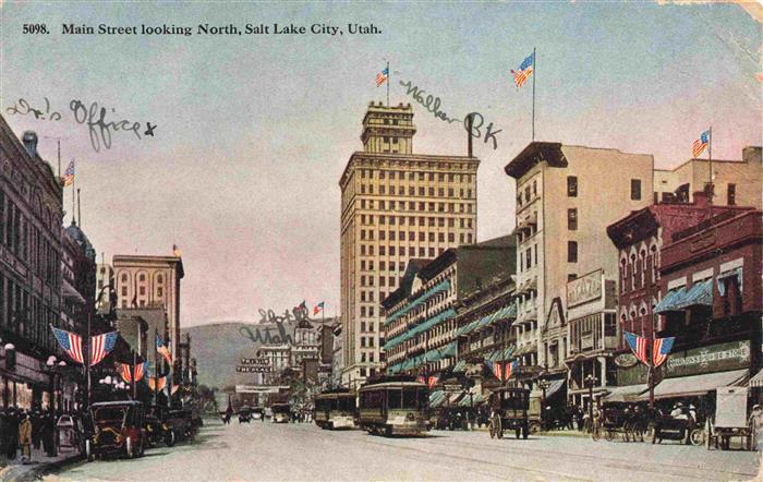 Salt Lake City Utah USA Main Street looking north