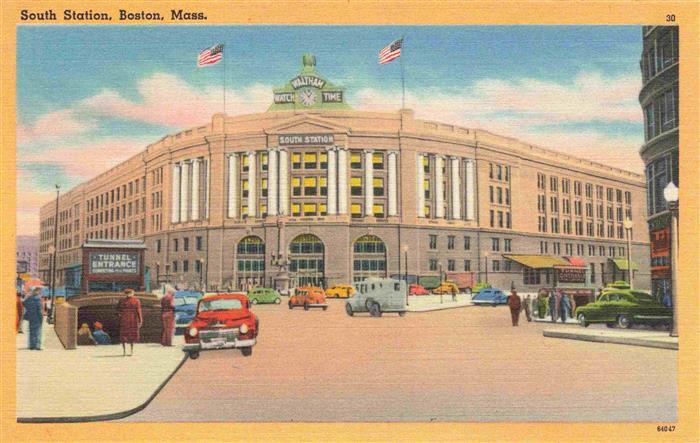 BOSTON  Massachusetts USA South Station Illustration
