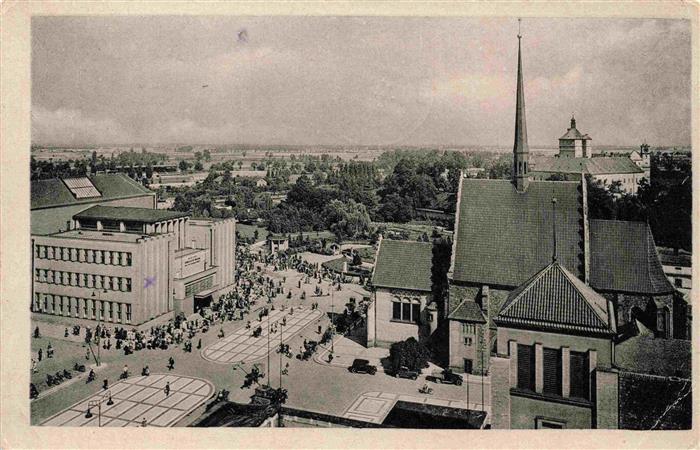 Pardubitz PARDUBICE CZ Panorama Ansicht mit Kirche