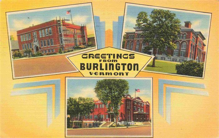 Burlington Vermont USA Buildings Illustration