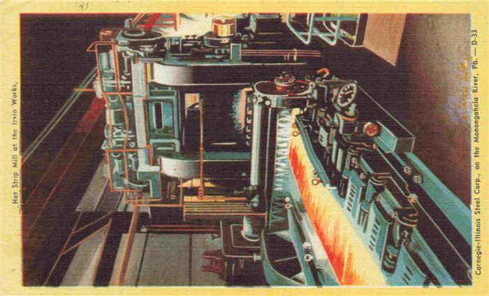 Pittsburgh Pennsylvania USA Hot Strip Mill at the Irvin Works Illustration