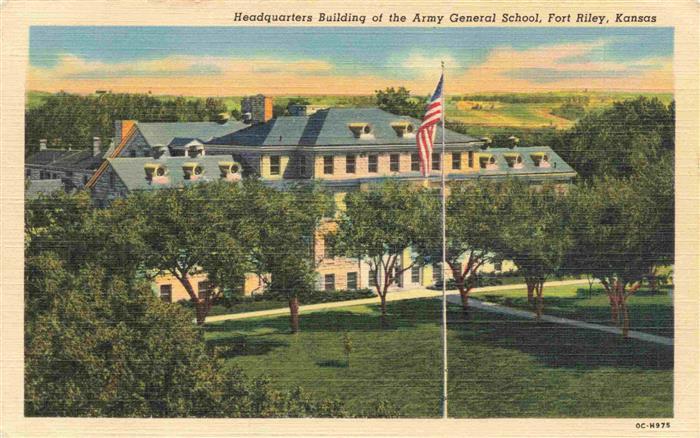 Fort Riley Kansas USA Headquarters Building of the Army General School