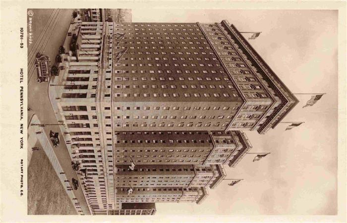 NEW YORK City USA Hotel Pennsylvania Illustration