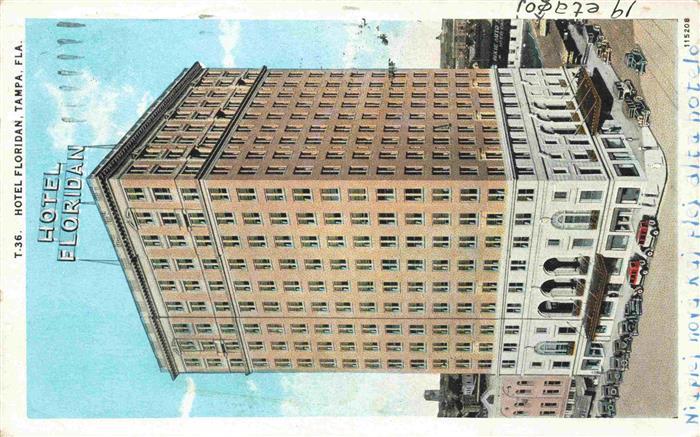 Tampa Florida USA Hotel Floridan Illustration